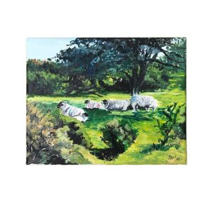 Sheep-under-the-Trees-at-Grimble-Mill